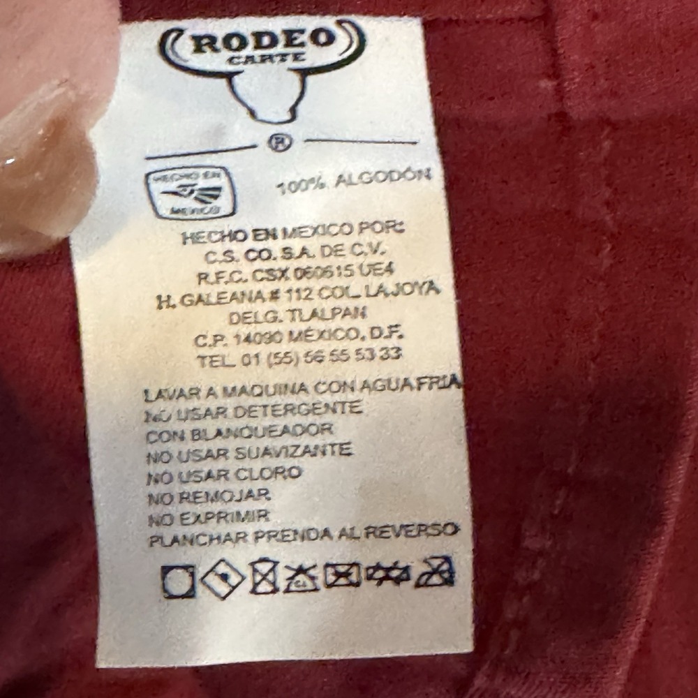 Rodeo Carte Womens Western Shirt M NWT Embroidered Roses Pearl Snap Burgundy - Picture 4 of 11